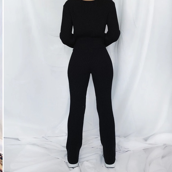 Black knit joggers, brand new with tags - Picture 3 of 4